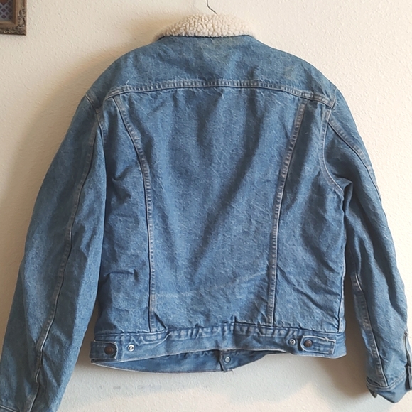 Vintage 70s Levi trucker Sherpa lined jacket - Picture 10 of 12